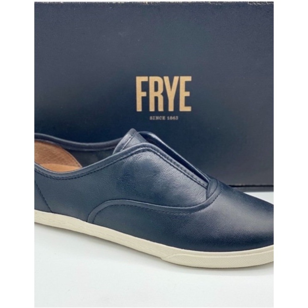 Frye Mindy Slip-On Fashion Sneakers Women's Black Leather Size 6 Flats